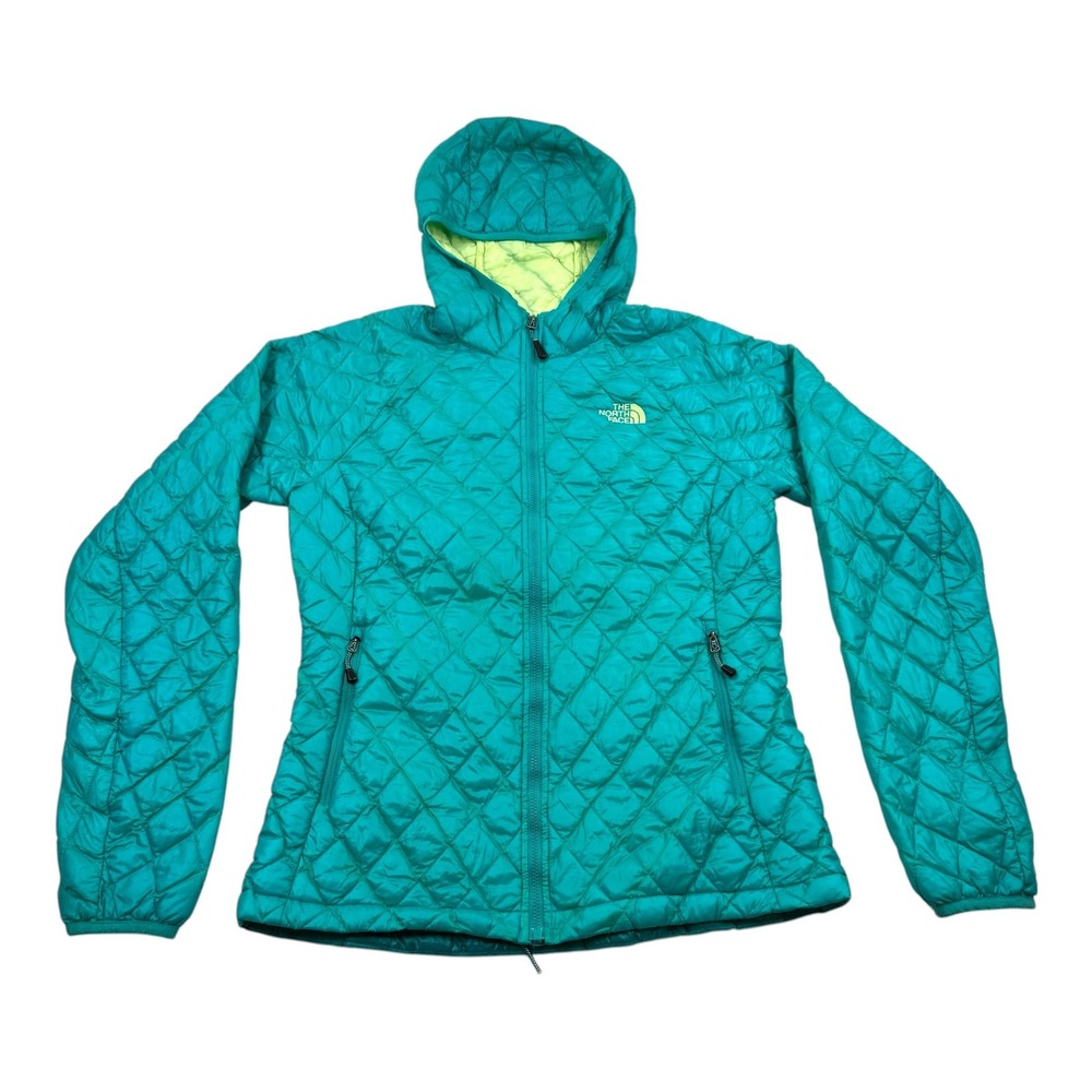 The North Face Jacket Womens Small Green ThermoBall Hooded Insulated Lightweight